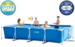 בריכה מלבנית INTEX 28273 בגודל 450x220x85 ס"מ עם שלדת מתכת ו-PVC תלת שכבת
